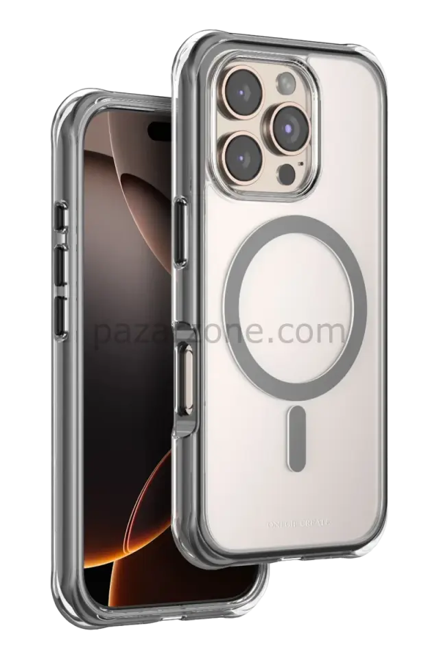 Onegif Apple iPhone 16 Pro Hulk Magsafe Kapak - Siyah