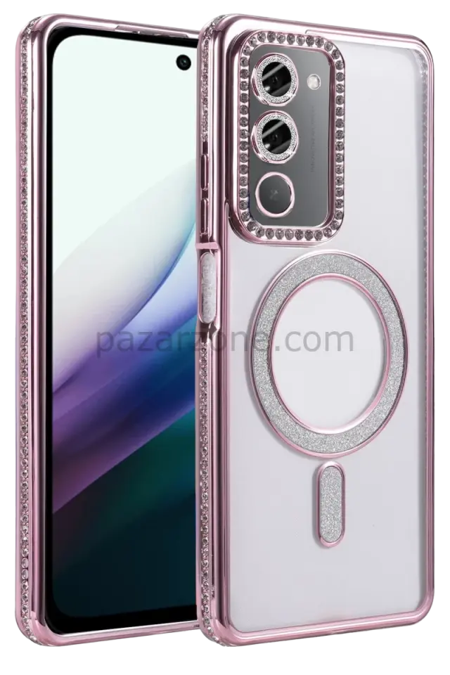 Newface Xiaomi Redmi 15 4G Joke Simli Magneticsafe Kılıf - Pembe