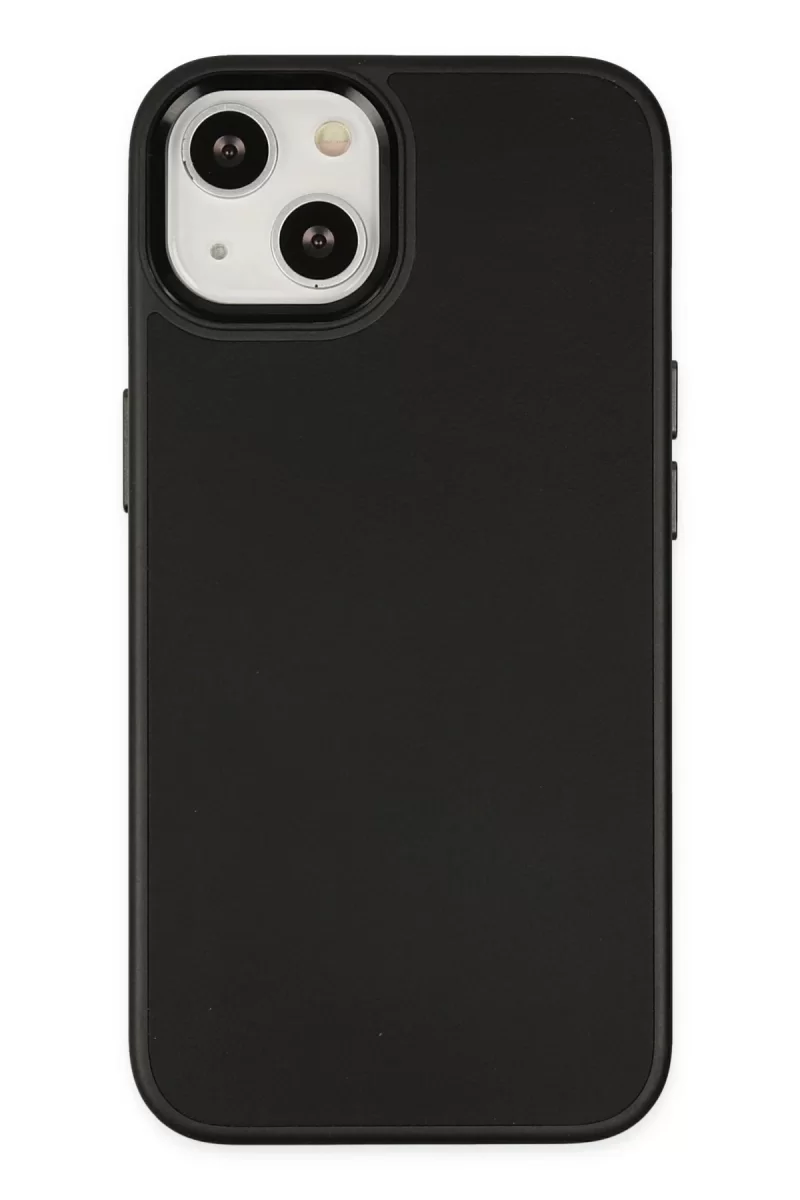 Newface Apple iPhone 14 Plus Kılıf Asya Deri Silikon - Siyah
