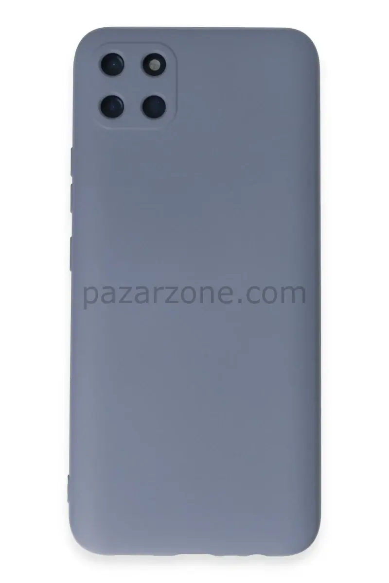 Newface Realme C11 Kılıf Nano içi Kadife Silikon - Gri