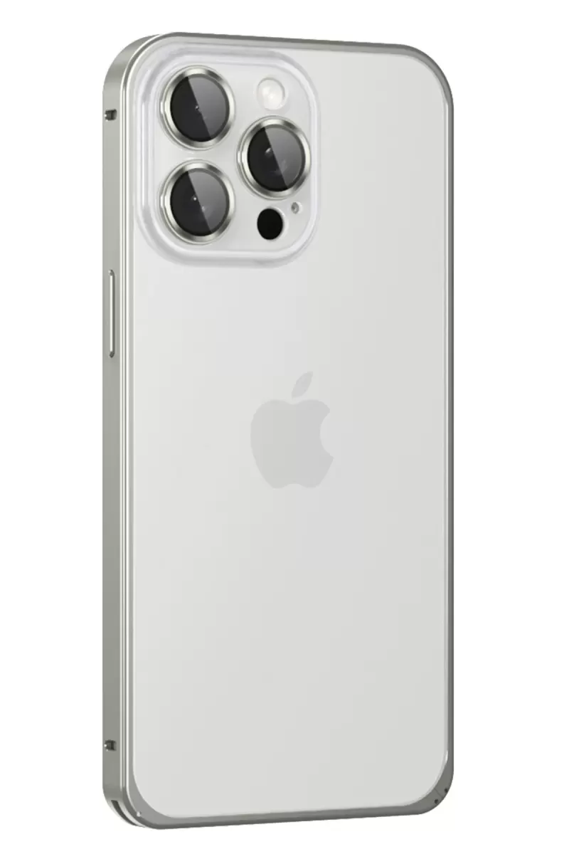 Joko Apple iPhone 15 Pro Metal Bumper Mat Kapak - Gri