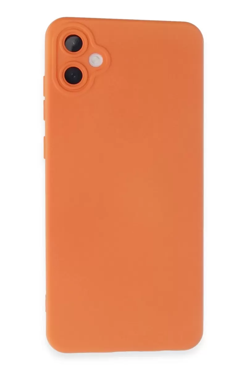 Newface Samsung Galaxy A05 Kılıf Nano içi Kadife Silikon - Turuncu