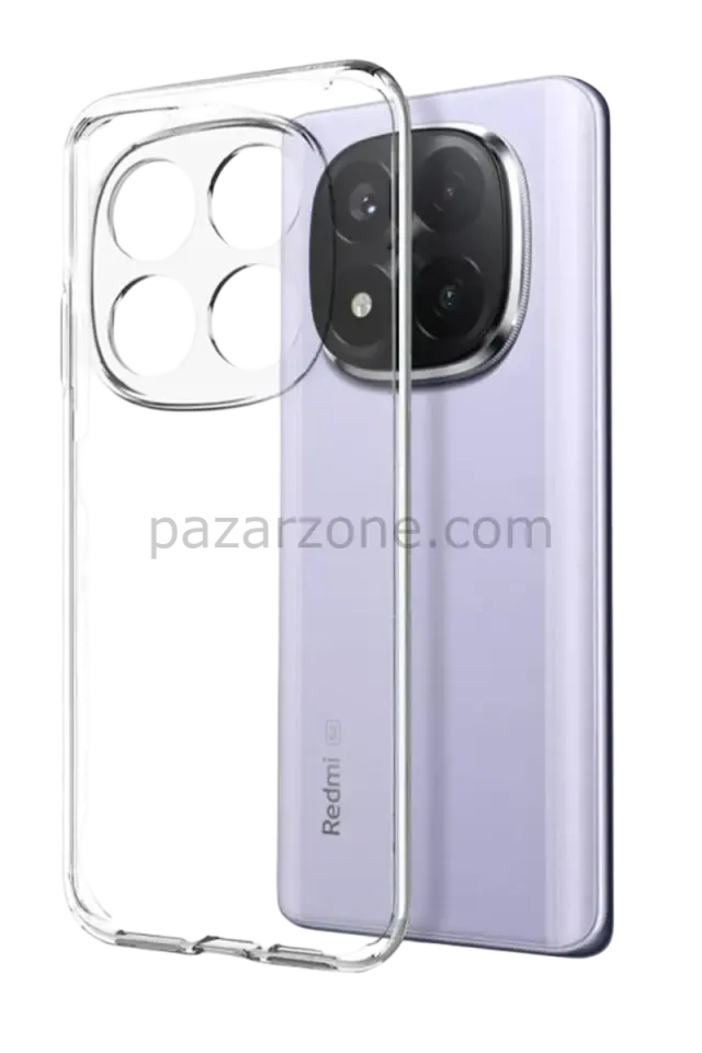 Newface Xiaomi Redmi Note 15 Pro Plus 5G Lüx Şeffaf Silikon - Şeffaf