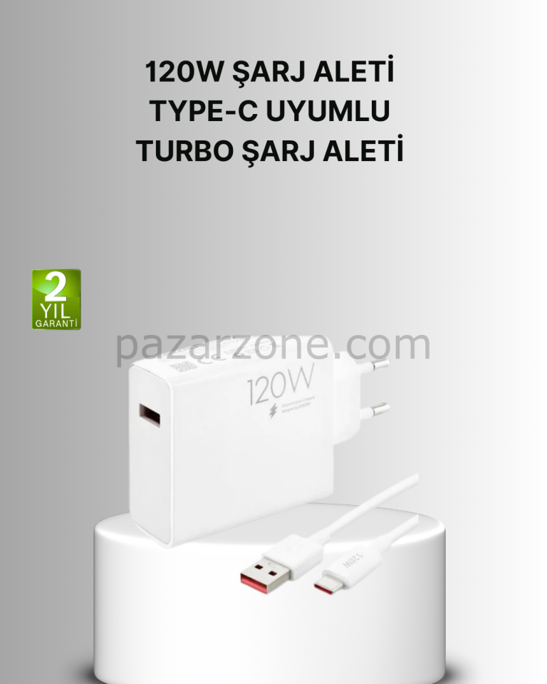 120W Mi Turbo Akıllı Tanıma Çipli Hızlı Şarj Cihazı Taşınabilir ve Dayanıklı