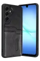 Newface Samsung Galaxy A17 5G Sara Kartvizitli Deri Kılıf - Siyah