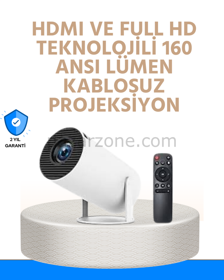 Kablosuz ve Kablolu Bağlantı Seçenekli Ev Tipi Projeksiyon