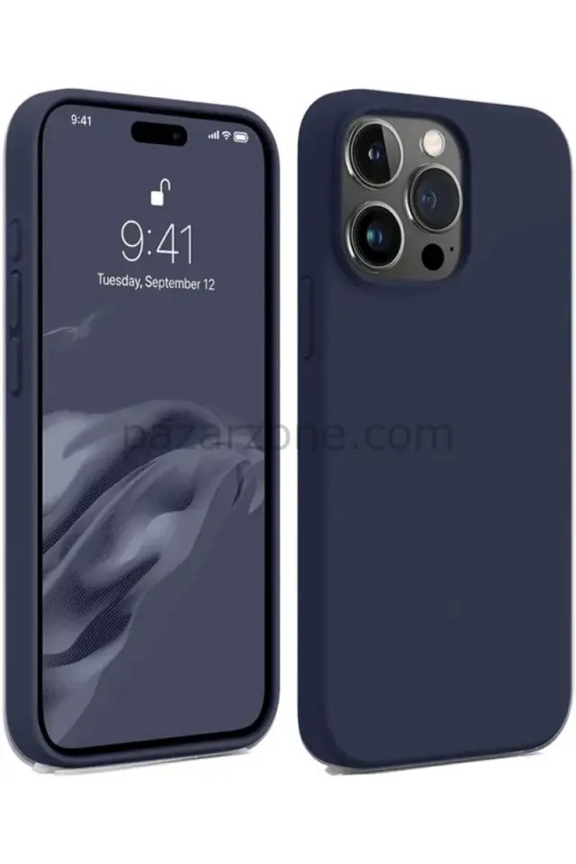 Newface Apple iPhone 15 Pro Kılıf First Silikon - Lacivert