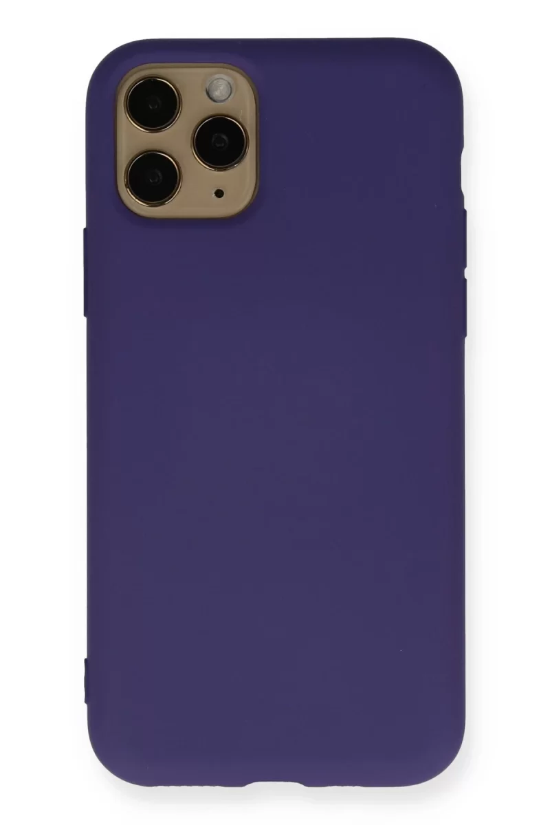 Newface Apple iPhone 11 Pro Kılıf Nano içi Kadife Silikon - Mor