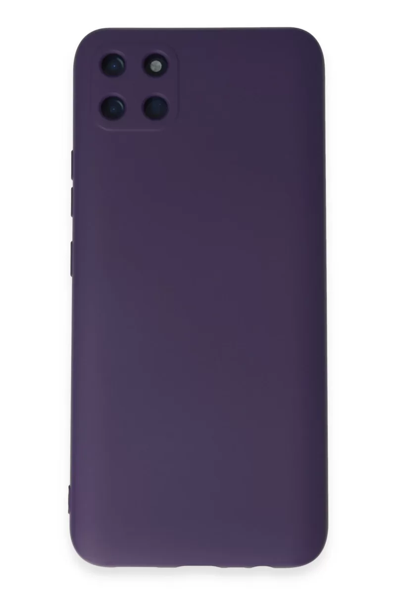 Newface Realme C11 Kılıf Nano içi Kadife Silikon - Mor