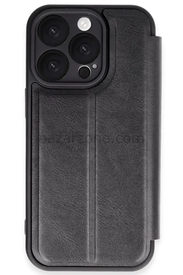 Newface Apple iPhone 16 Pro Max Kılıf Flip Cover - Siyah
