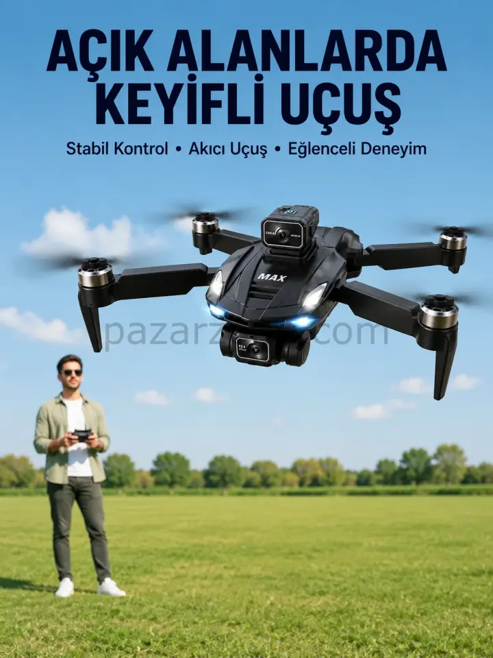 Katlanabilir Çift Kameralı Drone ile Havadan Fotoğraf ve Video Çekimi