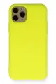 Newface Apple iPhone 11 Pro Kılıf Nano içi Kadife Silikon - Sarı