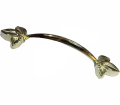 Dekoratif Zamak Yaprak Kulp - 96mm, Sarı, 100 Adet
