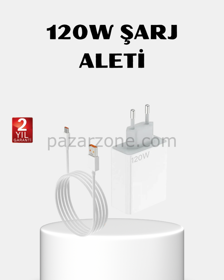 120W Type-C Hızlı Şarj Adaptörü – Akıllı Koruma ve Turbo Güç Desteği