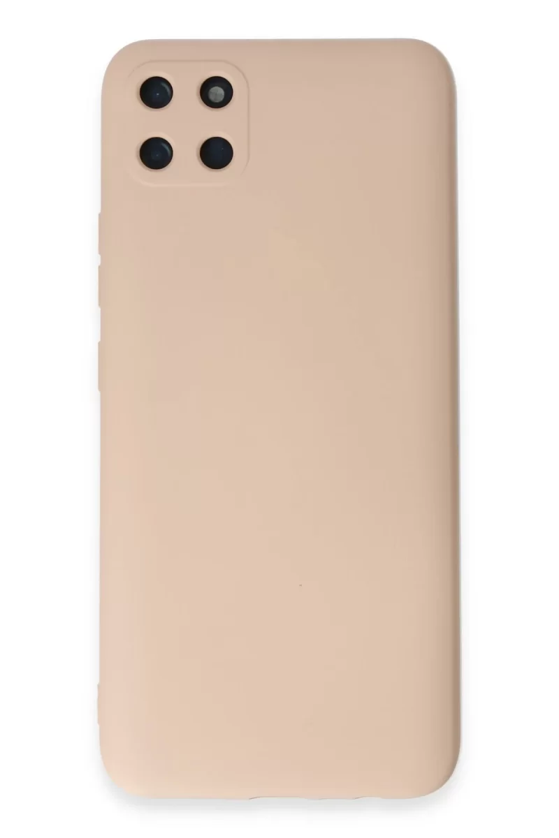 Newface Realme C11 Kılıf Nano içi Kadife Silikon - Pudra