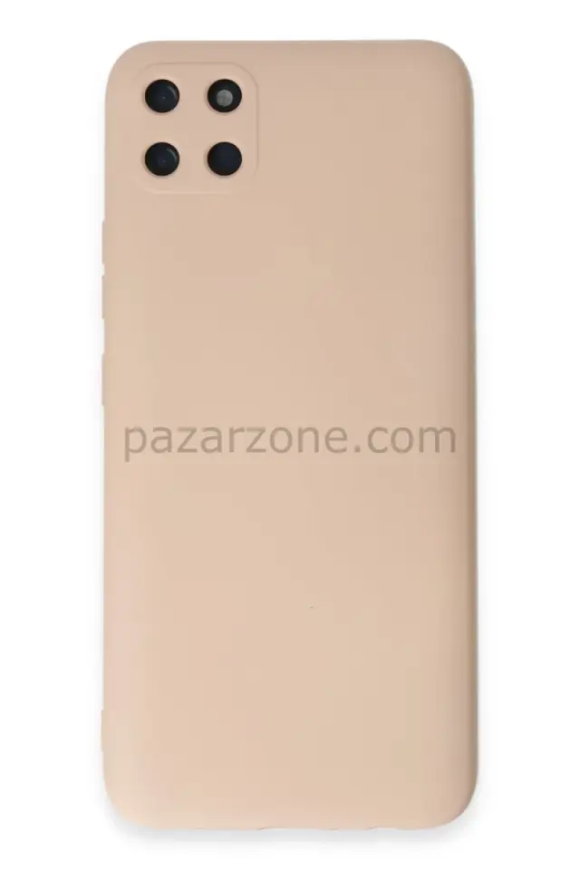 Newface Realme C11 Kılıf Nano içi Kadife Silikon - Pudra