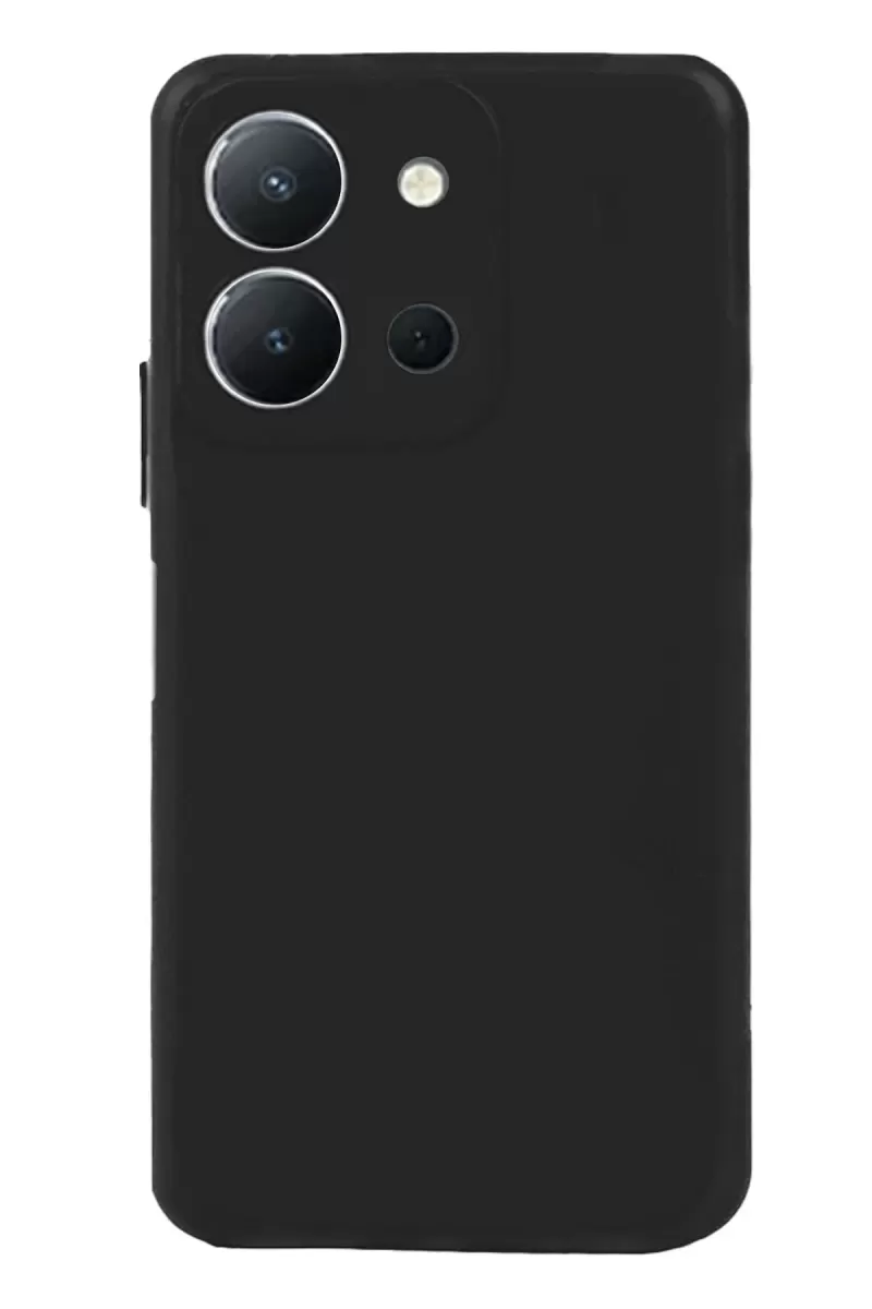Newface Vivo Y36 Kılıf Nano içi Kadife Silikon - Siyah