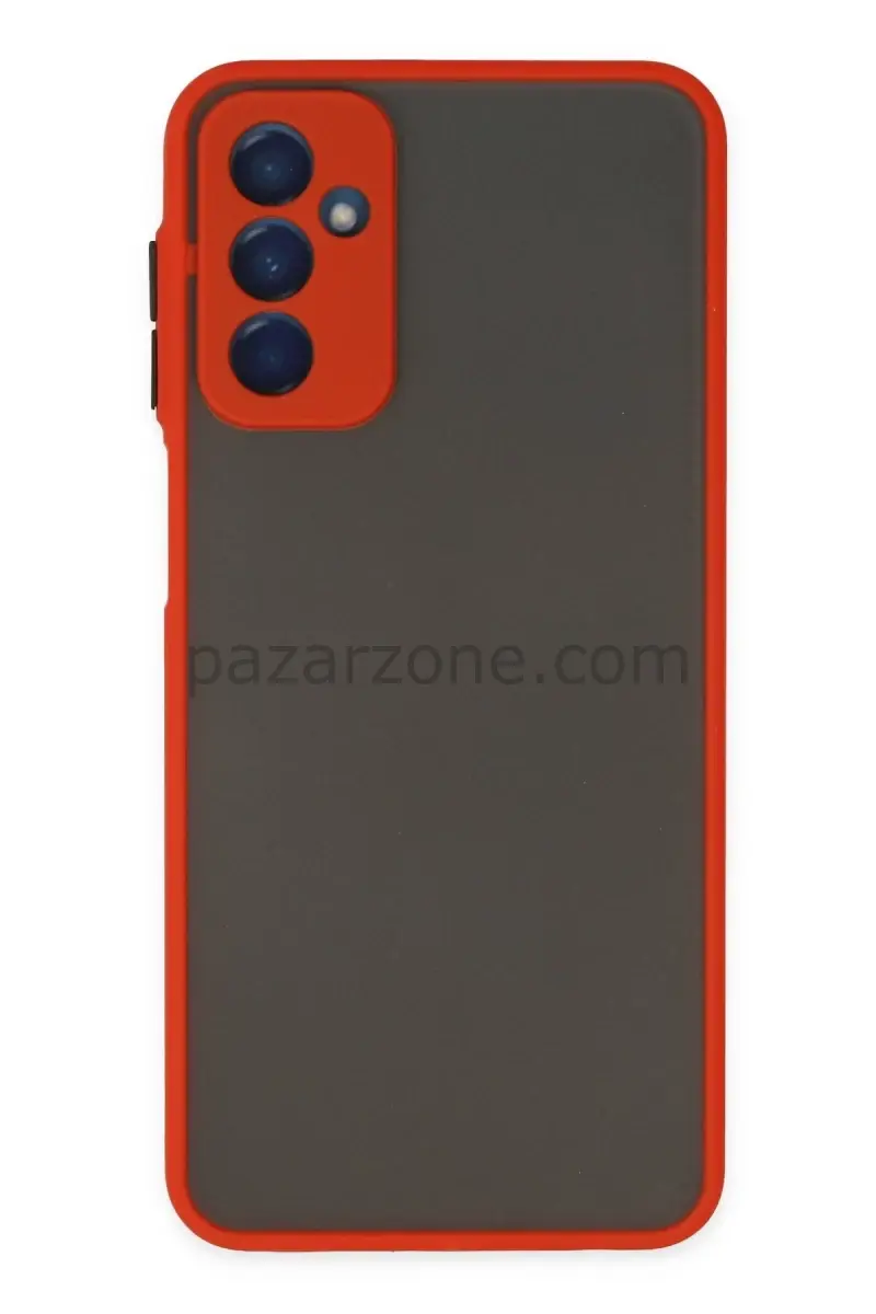 Newface Samsung Galaxy M13 Kılıf Montreal Silikon Kapak - Kırmızı