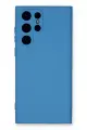 Newface Samsung Galaxy S23 Ultra Kılıf Nano içi Kadife Silikon - Mavi