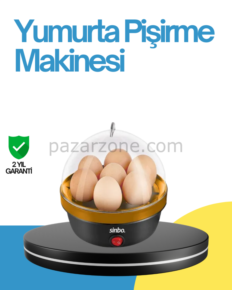 7 Yumurta Kapasiteli Yumurta Pişirme Makinesi Rafadan Orta ve Katı