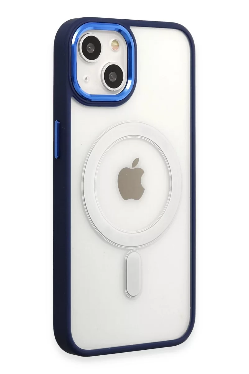 Newface Apple iPhone 15 Pro Kılıf Room Magneticsafe Silikon - Lacivert