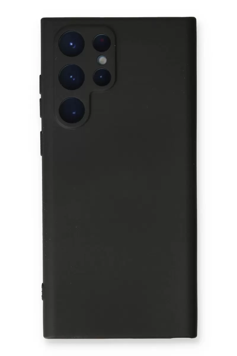 Newface Samsung Galaxy S23 Ultra Kılıf Nano içi Kadife Silikon - Siyah