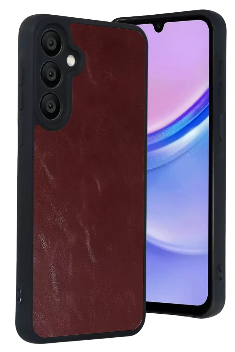 Newface Samsung Galaxy A37 5G Aras Deri Kapak - Bordo