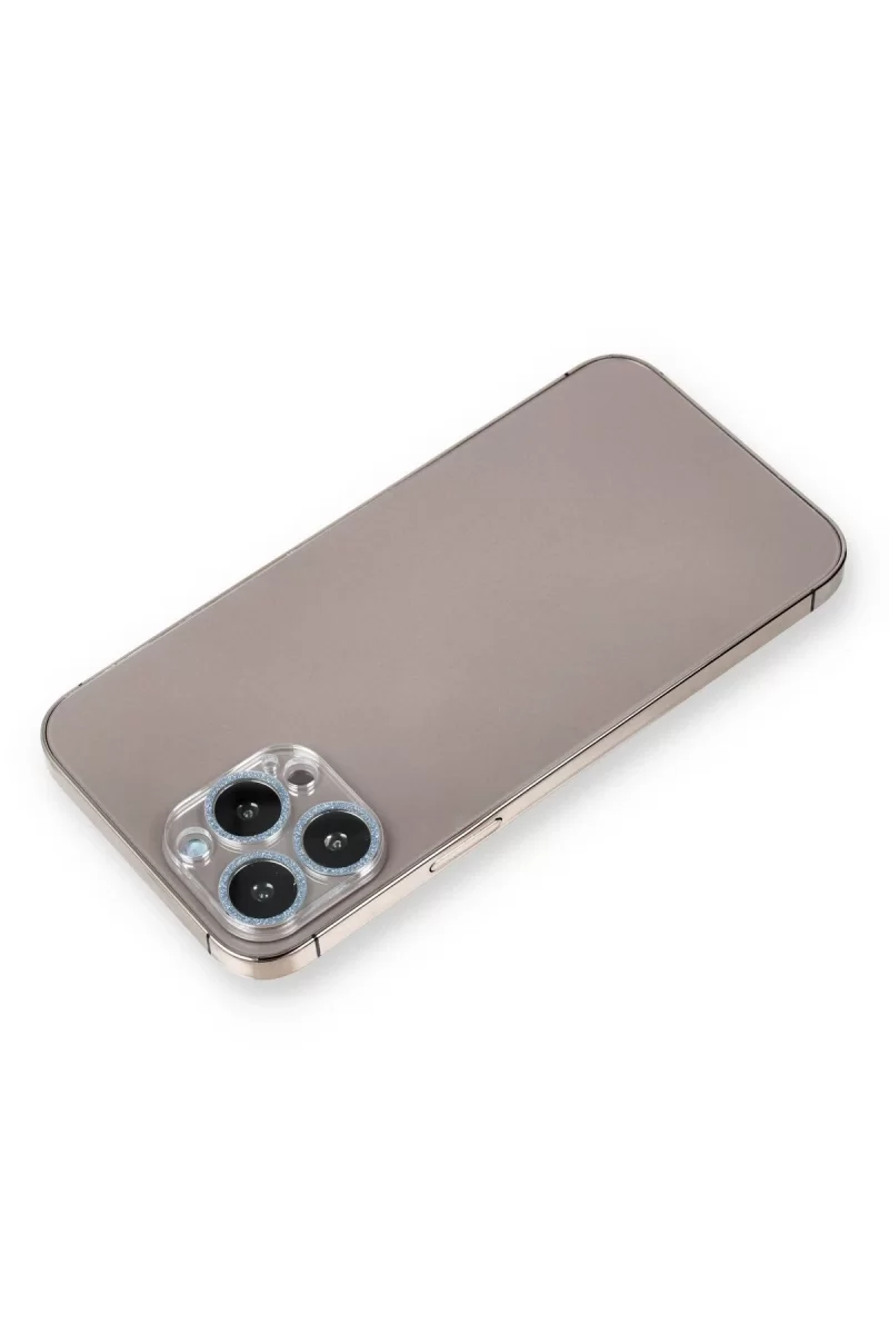Newface Apple iPhone 12 Pro Shine Kamera Lens Koruma Cam - Sierra Blue