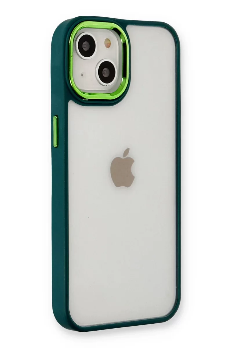 Newface Apple iPhone 14 Plus Kılıf Dora Kapak - Haki Yeşil