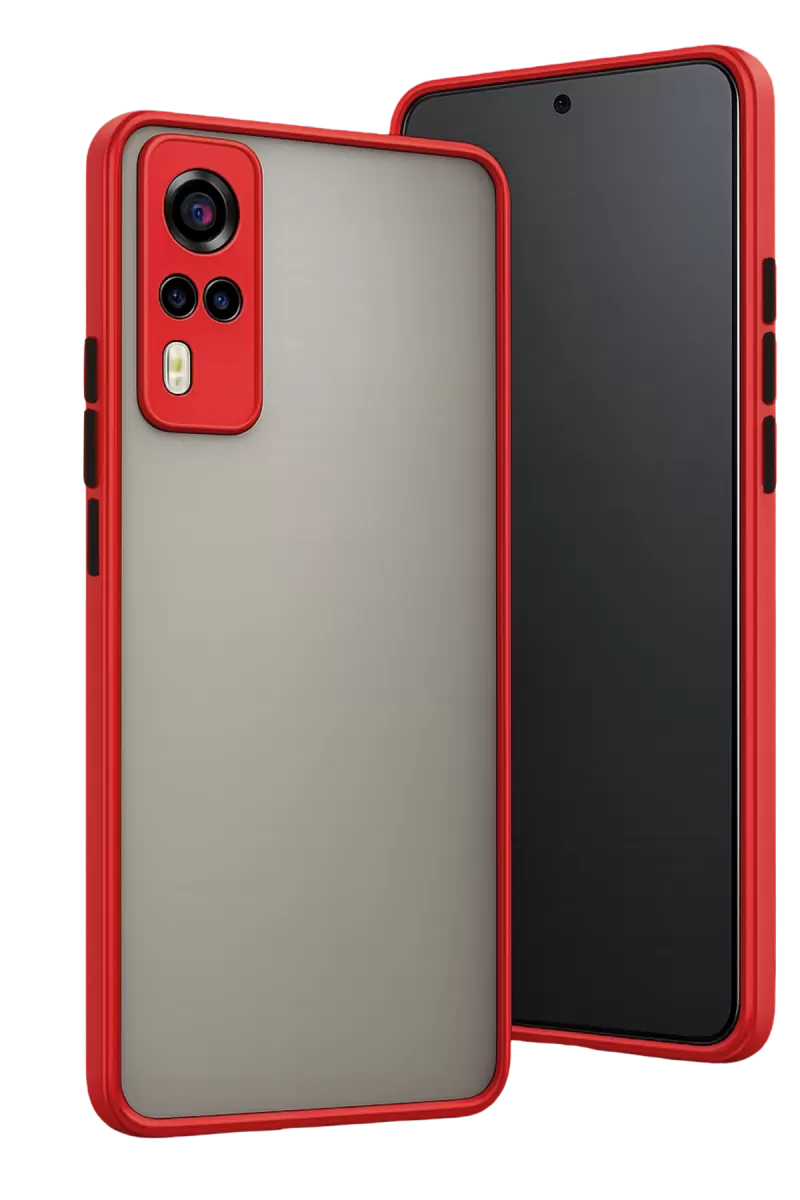 Newface Vivo Y53S Kılıf Montreal Silikon Kapak - Kırmızı