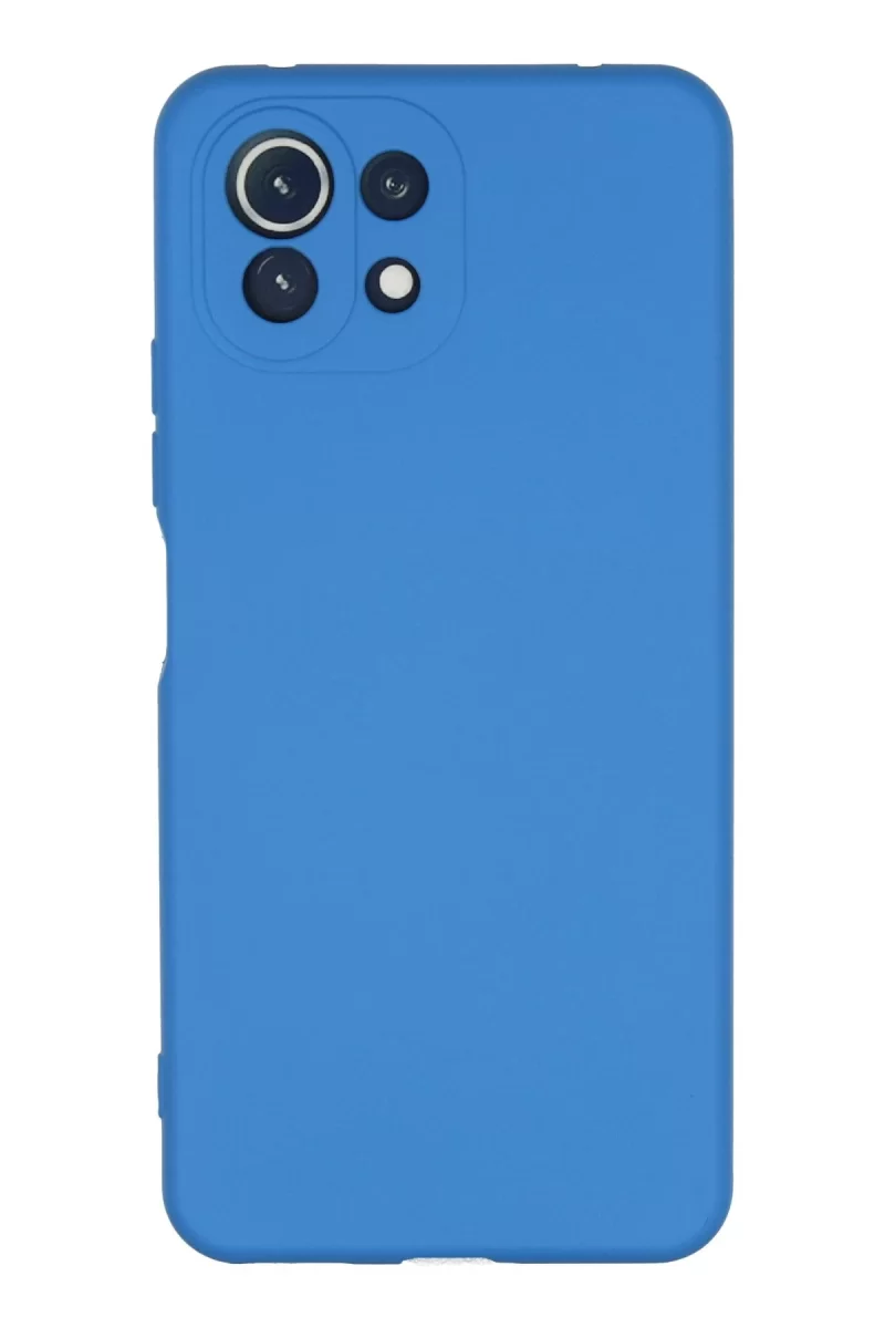 Newface Xiaomi Mİ 11 Lite Kılıf Nano içi Kadife Silikon - Mavi