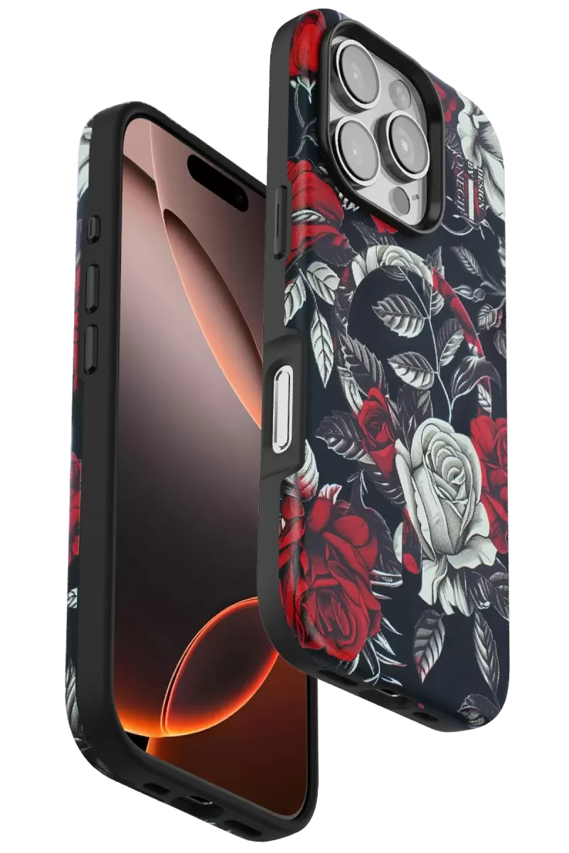 Onegif Apple iPhone 16 Pro Max Flower Series Magsafe Kapak - Siyah