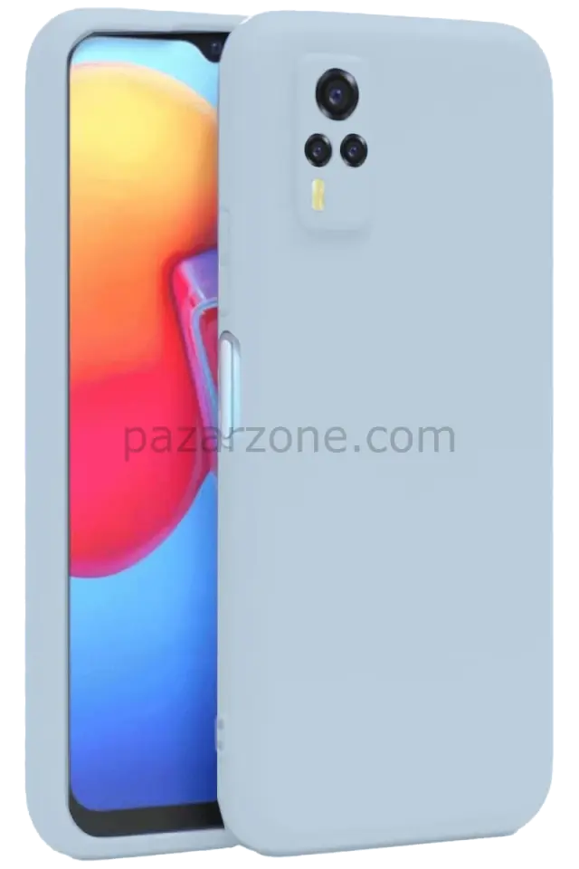 Newface Vivo Y53S Kılıf Nano içi Kadife Silikon - Buz Mavi