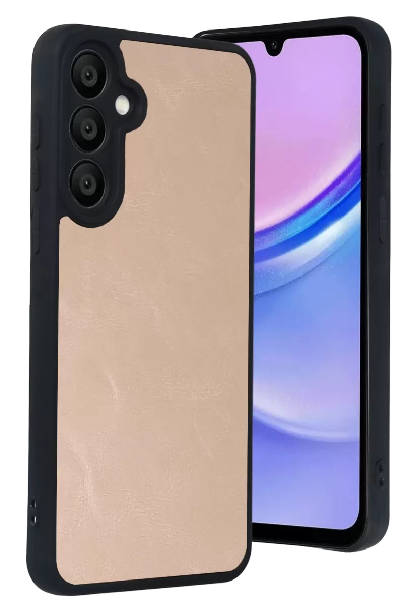 Newface Samsung Galaxy A37 5G Aras Deri Kapak - Pudra