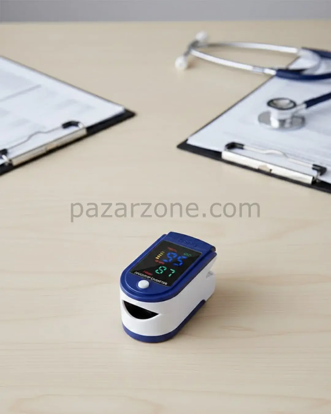Kolay Kullanımlı Parmak Tipi Pulse Oksimetre Ev Tipi Kullanım