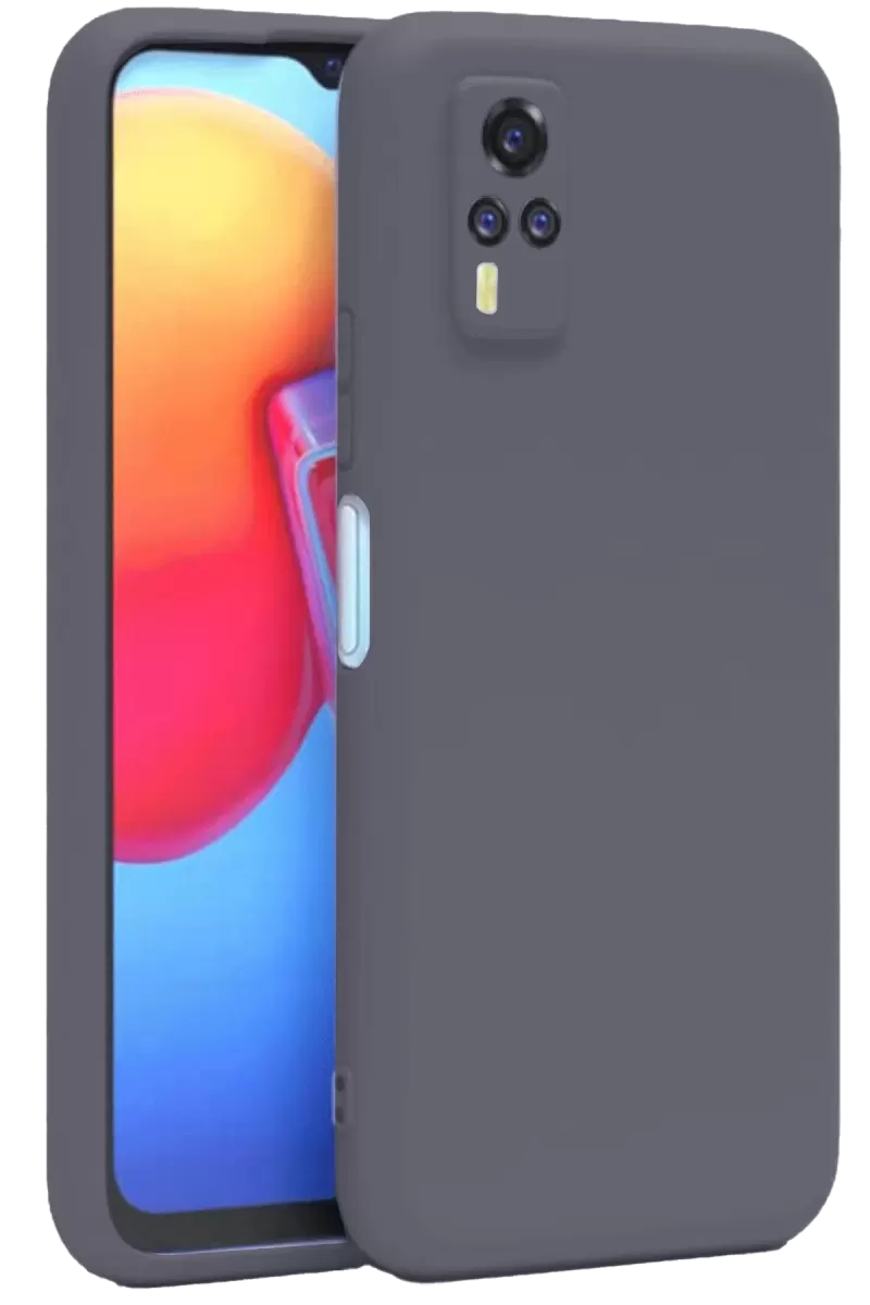 Newface Vivo Y53S Kılıf Nano içi Kadife Silikon - Gri