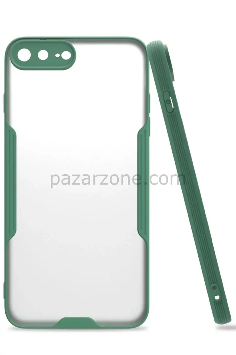 Newface Apple iPhone 7 Plus Kılıf Platin Silikon - Yeşil