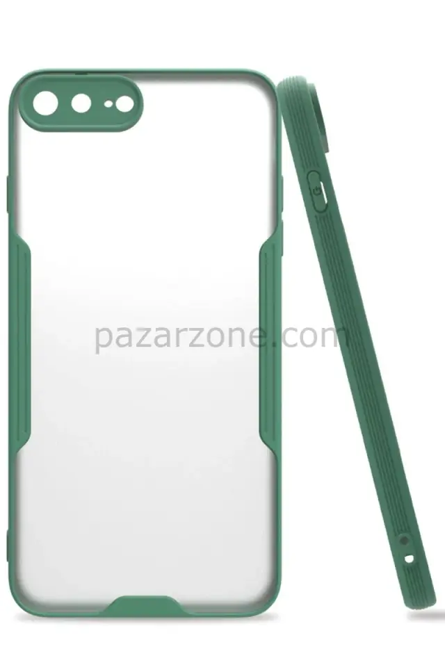 Newface Apple iPhone 7 Plus Kılıf Platin Silikon - Yeşil