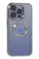 Newface Apple iPhone 15 Pro Kılıf Slot Silikon - Gümüş