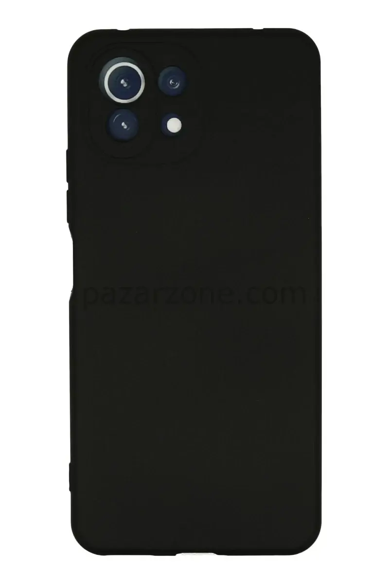 Newface Xiaomi Mİ 11 Lite Kılıf Nano içi Kadife Silikon - Siyah