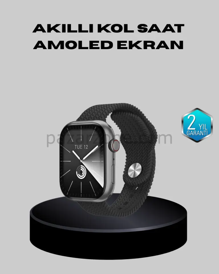 Kablosuz Şarjlı Akıllı Saat Bluetooth Arama Bildirim Destekli Uzun Pil Ömürlü