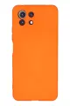 Newface Xiaomi Mİ 11 Lite Kılıf Nano içi Kadife Silikon - Turuncu