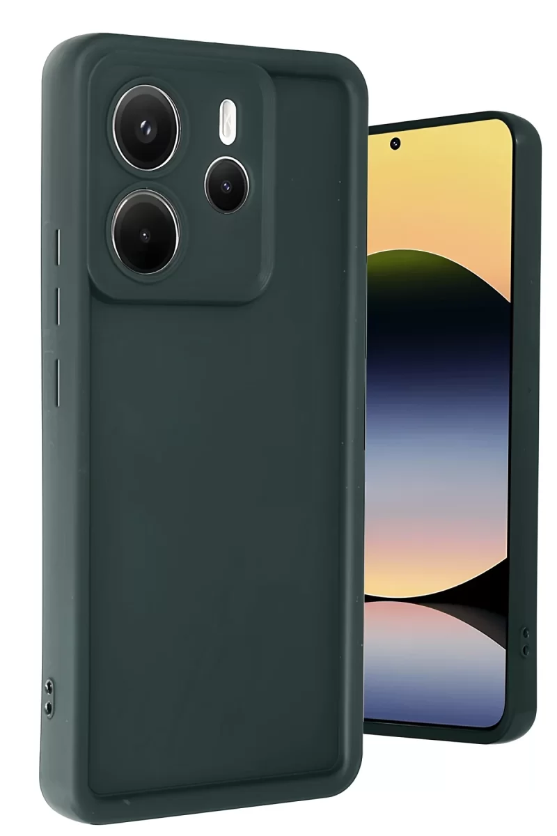 Newface Xiaomi Redmi Note 14 4G Kılıf Viera Silikon - Koyu Yeşil