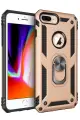 Newface Apple iPhone 7 Plus Kılıf Sofya Yüzüklü Silikon Kapak - Gold