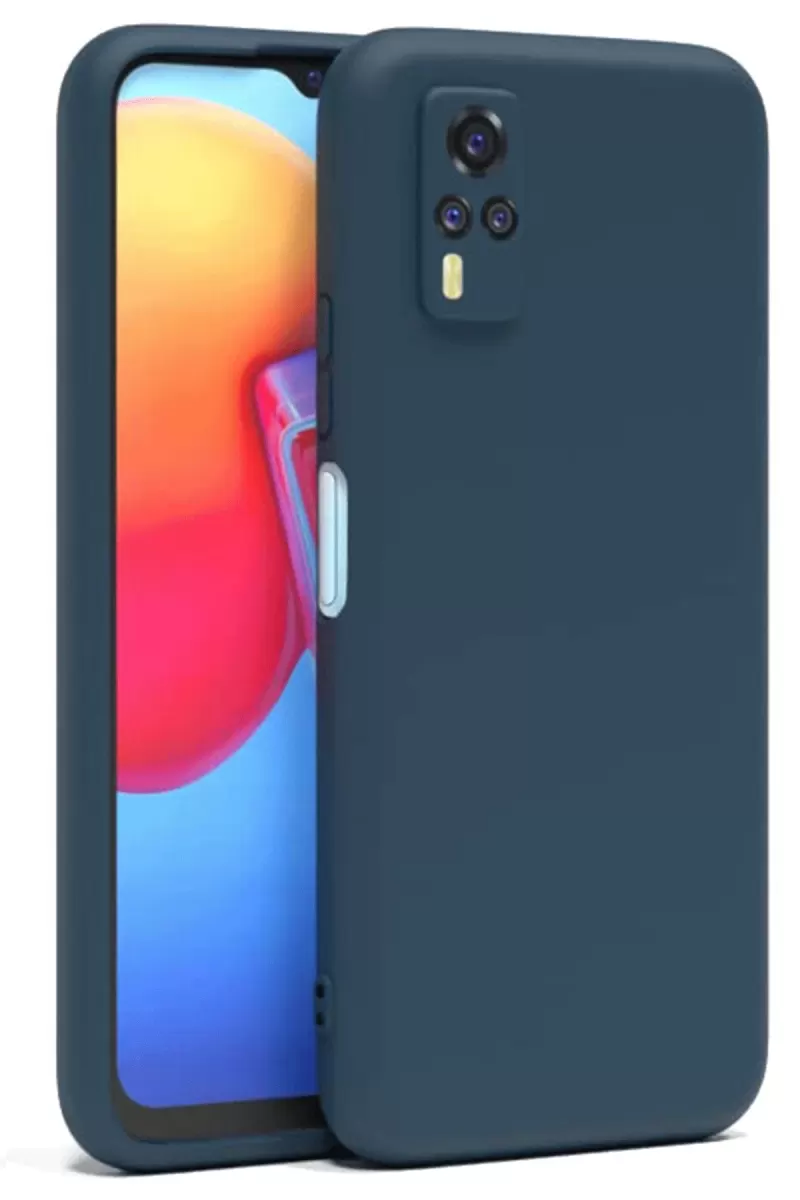 Newface Vivo Y53S Kılıf Nano içi Kadife Silikon - Lacivert