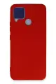 Newface Realme C15 Kılıf Nano içi Kadife Silikon - Kırmızı