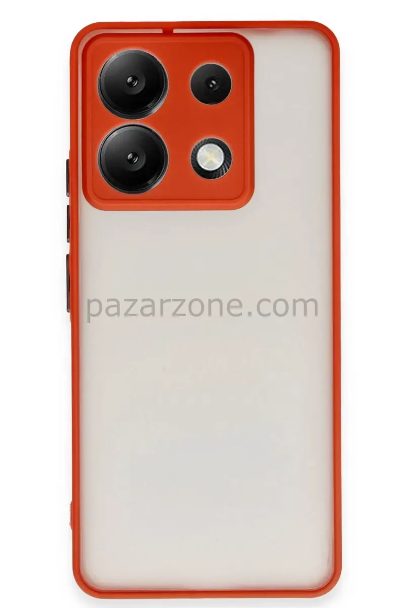 Newface Xiaomi Redmi Note 13 5G Kılıf Montreal Silikon Kapak - Kırmızı