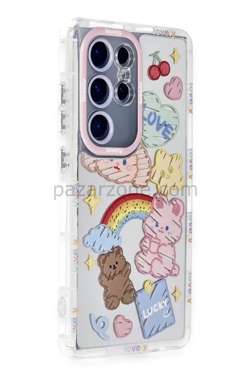 Newface Samsung Galaxy S23 Ultra Kılıf Reflexion Desenli Kapak - Desen 4