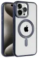 Newface Apple iPhone 15 Pro Kılıf Kronos Magsafe Kapak - Lacivert