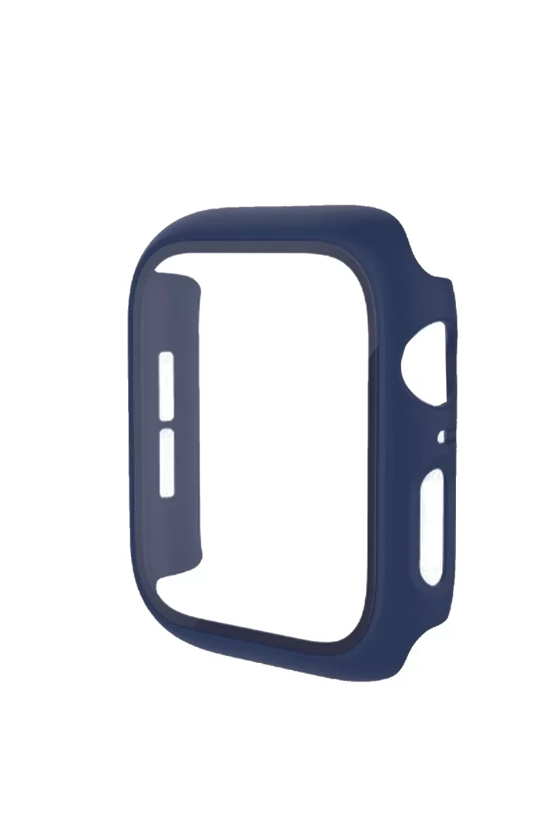 Newface Apple Watch 42mm Camlı Kasa Ekran Koruyucu - Mavi